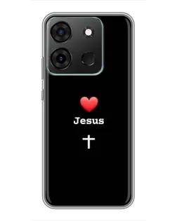 Чохол для Infinix Smart 7 з картинкою «Серце - Jesus»