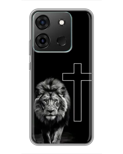 Чехол для Infinix Smart 7 с картинкой «Лев и Крест»