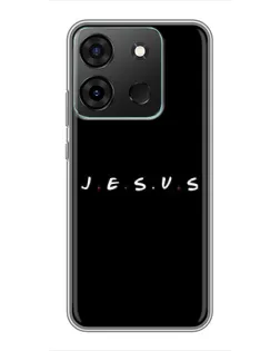 Чехол для Infinix Smart 7 с картинкой «Точки веры J.E.S.U.S.»