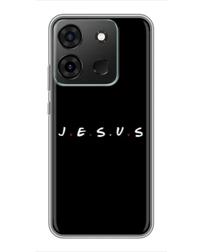 Чехол для Infinix Smart 7 с картинкой «Точки веры J.E.S.U.S.»