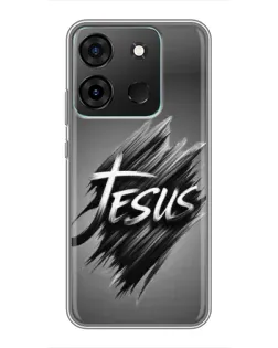 Чехол для Infinix Smart 7 с картинкой «Надпись Jesus Graffiti»