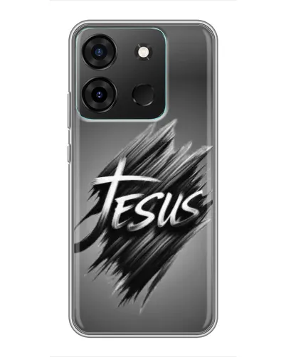 Чехол для Infinix Smart 7 с картинкой «Надпись Jesus Graffiti»