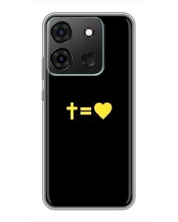 Чехол для Infinix Smart 7 с картинкой «Сердце и Крест»