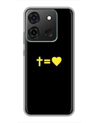 Чехол для Infinix Smart 7 с картинкой «Сердце и Крест»