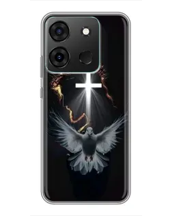 Чехол для Infinix Smart 7 с картинкой «Голубь и Свет»