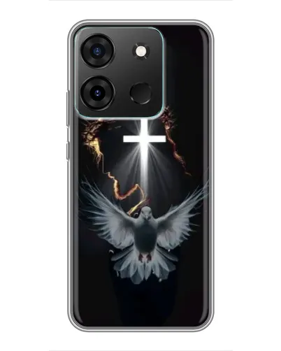Чехол для Infinix Smart 7 с картинкой «Голубь и Свет»