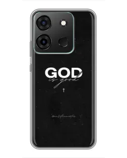 Чехол для Infinix Smart 7 с картинкой «GOD — Бог над всем»