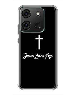 Чехол для Infinix Smart 7 с картинкой «Иисус любит тебя»