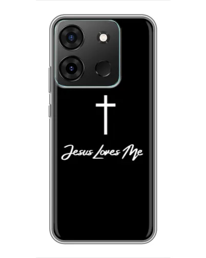 Чехол для Infinix Smart 7 с картинкой «Иисус любит тебя»