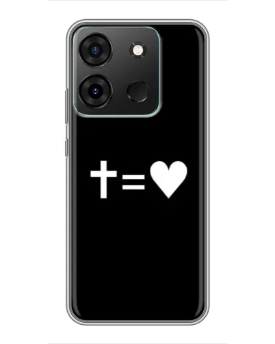 Чехол для Infinix Smart 7 с картинкой «Крест и Сердце»