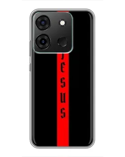 Чехол для Infinix Smart 7 с картинкой «Красная линия веры»
