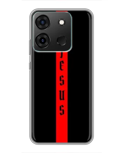 Чехол для Infinix Smart 7 с картинкой «Красная линия веры»