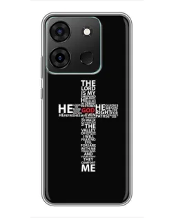 Чехол для Infinix Smart 7 с картинкой «Текстовый крест» Чехол для Infinix Smart 7 с картинкой «Текстовый крест»