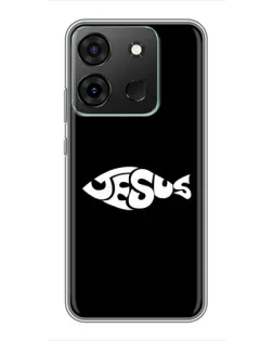 Чехол для Infinix Smart 7 с картинкой «Рыба Jesus» Чехол для Infinix Smart 7 с картинкой «Рыба Jesus»