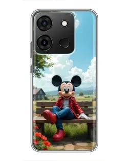 Чохол для Infinix Smart 7 з картинкою «Міккі на лавці»