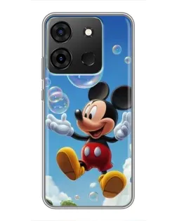 Чохол для Infinix Smart 7 з картинкою «Mickey та мильні бульбашки»