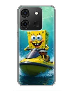 Чохол для Infinix Smart 7 з картинкою «Спанч Боб на гідроциклі» Чохол для Infinix Smart 7 з картинкою «Спанч Боб на гідроциклі»