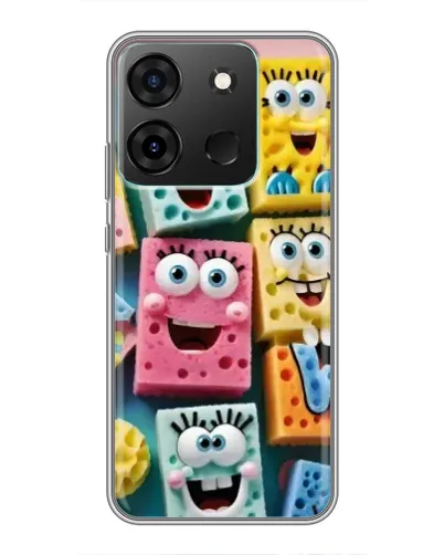 Чехол для Infinix Smart 7 с картинкой «Цветные губки»
