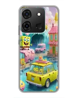 Чехол для Infinix Smart 7 с картинкой «Монстр-трак приключения»