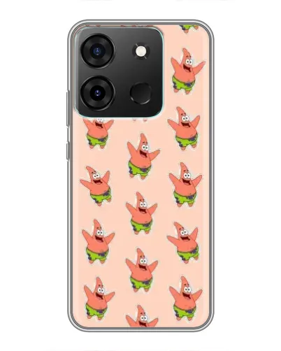 Чехол для Infinix Smart 7 с картинкой «Патрик Стар паттерн»
