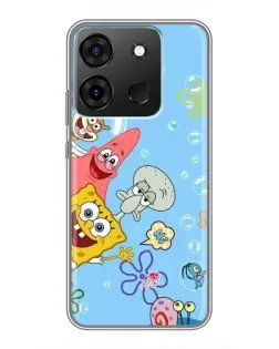Чехол для Infinix Smart 7 с картинкой «Веселые пузырьки»