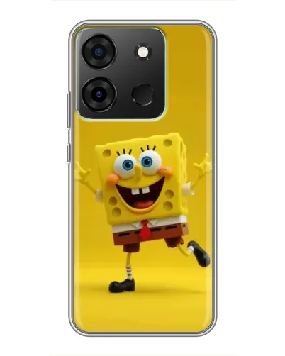 Чехол для Infinix Smart 7 с картинкой «Позитивный Губка Боб»