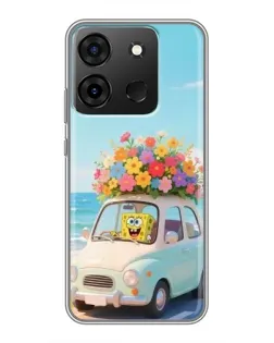 Чехол для Infinix Smart 7 с картинкой «Автомобильное путешествие»