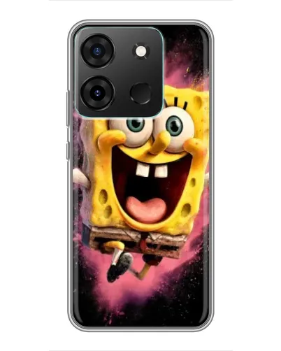 Чехол для Infinix Smart 7 с картинкой «Взрывной Спанч Боб»