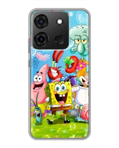 Чехол для Infinix Smart 7 с картинкой «Губка Боб и друзья» Чехол для Infinix Smart 7 с картинкой «Губка Боб и друзья»