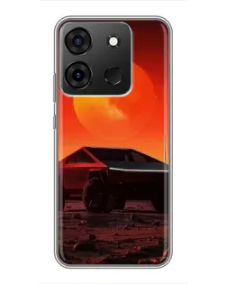 Чохол для Infinix Smart 7 з картинкою «Cybertruck на Марсі»