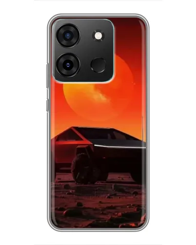 Чохол для Infinix Smart 7 з картинкою «Cybertruck на Марсі»