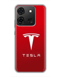 Чохол для Infinix Smart 7 з картинкою «Tesla Red Classic»