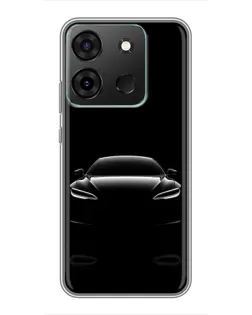 Чохол для Infinix Smart 7 з картинкою «Силует Tesla Night»