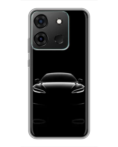 Чохол для Infinix Smart 7 з картинкою «Силует Tesla Night»
