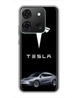 Чохол для Infinix Smart 7 з картинкою «Tesla Model Y»