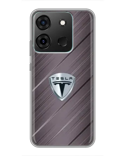 Чохол для Infinix Smart 7 з картинкою «Металева текстура Tesla»