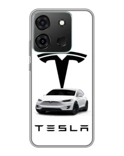 Чохол для Infinix Smart 7 з картинкою «Tesla White Style»
