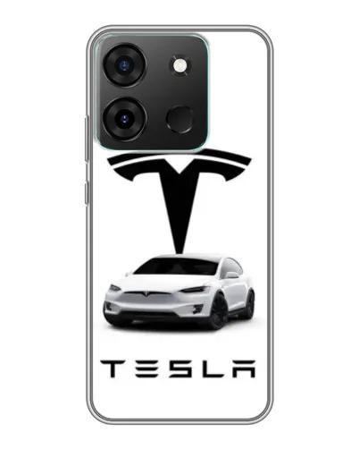 Чохол для Infinix Smart 7 з картинкою «Tesla White Style»