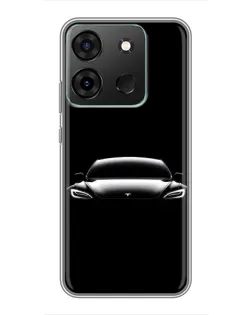 Чохол для Infinix Smart 7 з картинкою «Фари Tesla Night»
