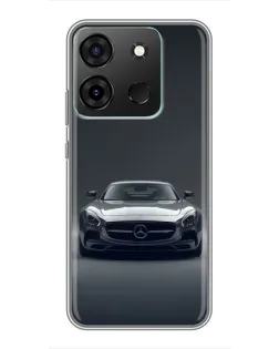 Чехол для Infinix Smart 7 с картинкой «Mercedes на черном»