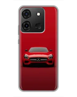 Чехол для Infinix Smart 7 с картинкой «Красный Mercedes AMG»