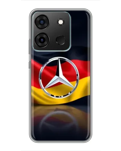 Чехол для Infinix Smart 7 с картинкой «Mercedes — флаг Германии» Чехол для Infinix Smart 7 с картинкой «Mercedes — флаг Германии»