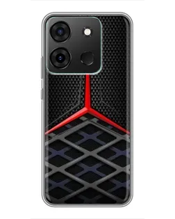 Чехол для Infinix Smart 7 с картинкой «Mercedes Carbon Grid»