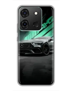 Чехол для Infinix Smart 7 с картинкой «Темный Mercedes AMG»