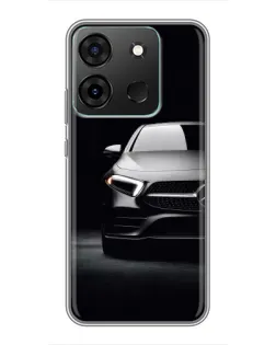 Чехол для Infinix Smart 7 с картинкой «Свет фар Mercedes»