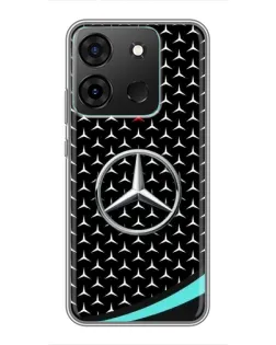 Чехол для Infinix Smart 7 с картинкой «Mercedes — бирюзовый акцент»