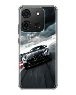 Чехол для Infinix Smart 7 с картинкой «Гоночный Mercedes AMG»