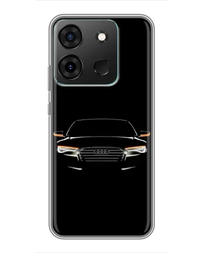 Чехол для Infinix Smart 7 с картинкой «Audi — ночной контур»