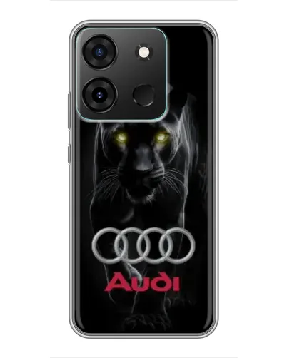 Чехол для Infinix Smart 7 с картинкой «Пантера и Audi»