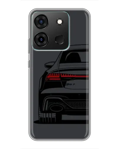 Чехол для Infinix Smart 7 с картинкой «Задняя часть Audi — арт»